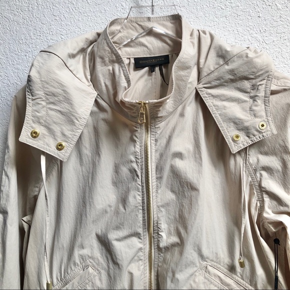 Donna Karan Drawstring Jacket in Stone - Picture 10 of 16